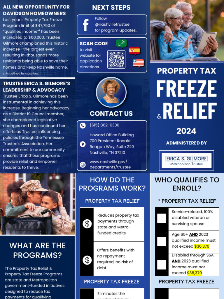 Property Tax Freeze and Relief Program Brochure 2024 | PDF | Taxes ...