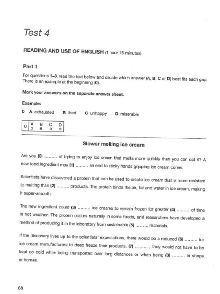 B2-First-For-Schools-4 - Test 4 | PDF