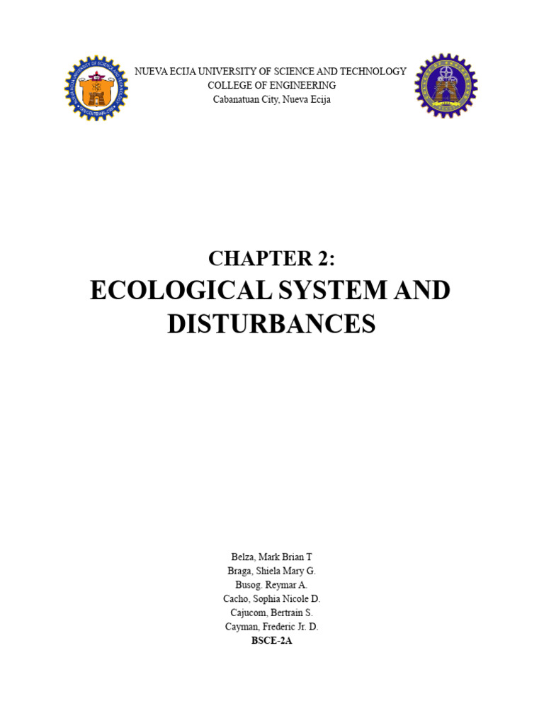 Group 2 Ecological System and Disturbances (For Checking) | PDF ...
