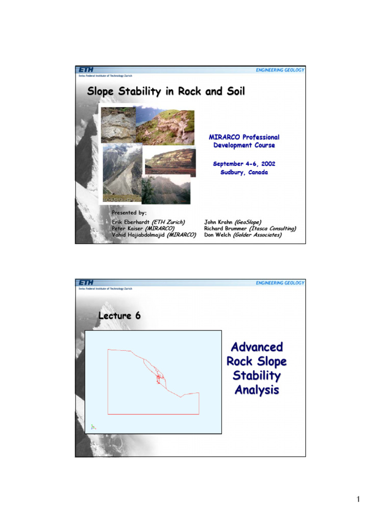 Rock and Soil Slope Stability Analysis | PDF | Landslide | Earth Sciences