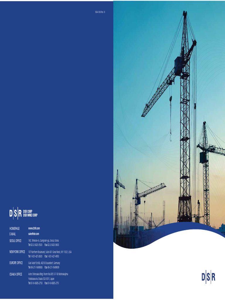 DSR Wire Rope Product Catalogue | PDF | Crane (Machine) | Wire