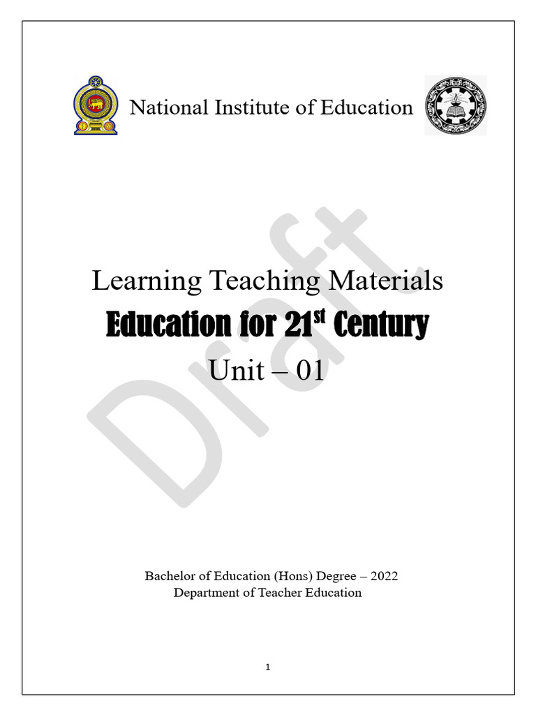 Education For 21st Century - 01 - 231103 - 104055 | PDF