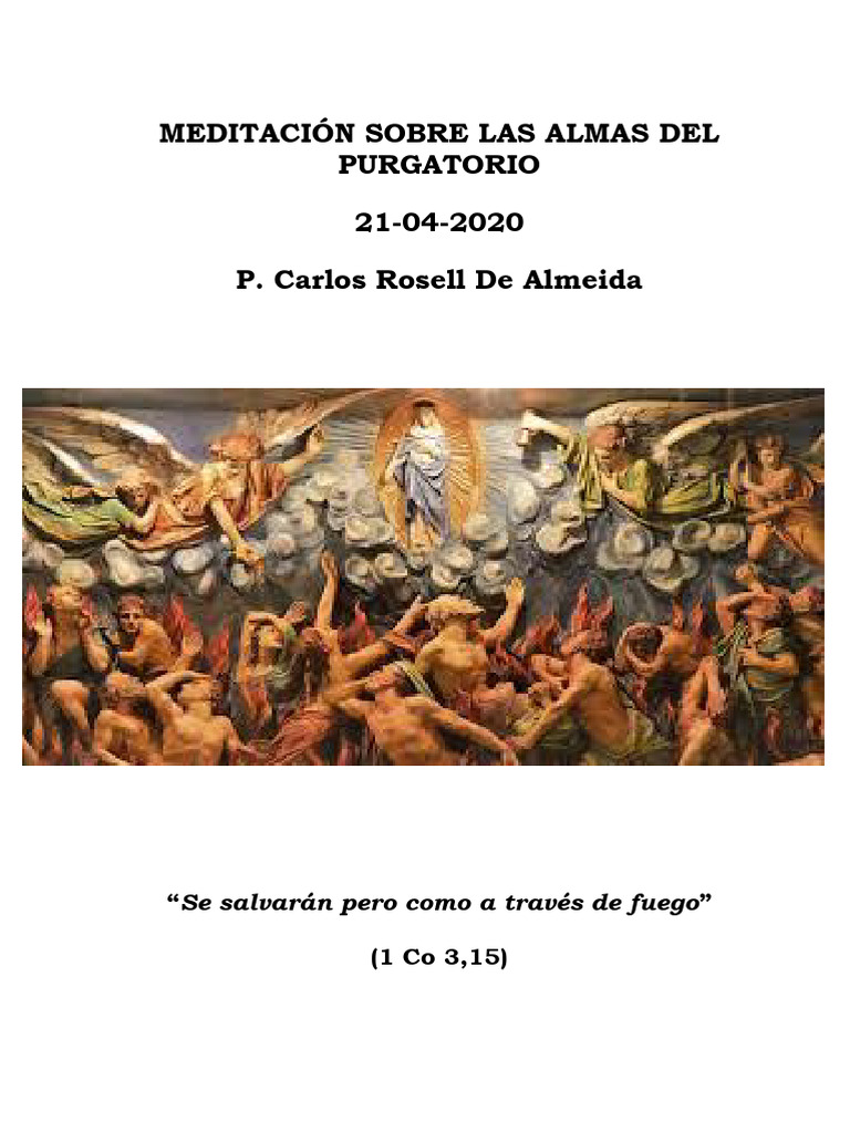 Meditación sobre el Purgatorio y Almas | PDF | Purgatorio | Oración