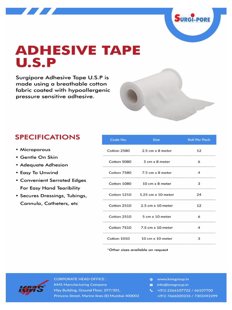 Adhesive-Tape-U S P | PDF