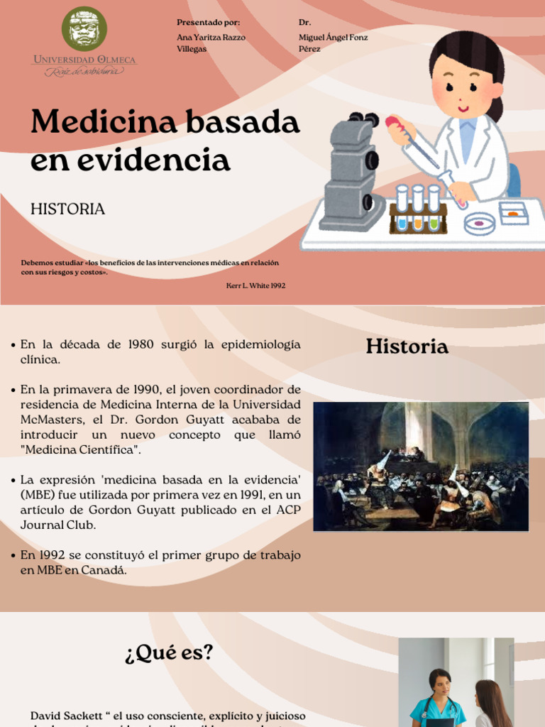 Historia de la Medicina Basada en Evidencias | PDF | Evidencia basada ...