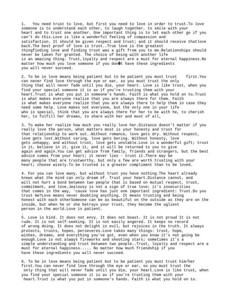 8 Building Trust | PDF | Love