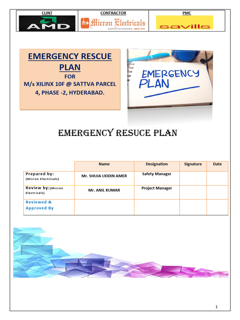 Emergency Rescue Plan for Xilinx Project | PDF | Emergency | Emergency ...
