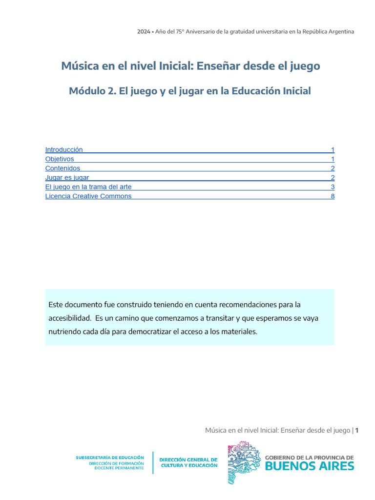 M2 El Juego y El Jugar en La Educacion Inicial | PDF | Educación de la ...