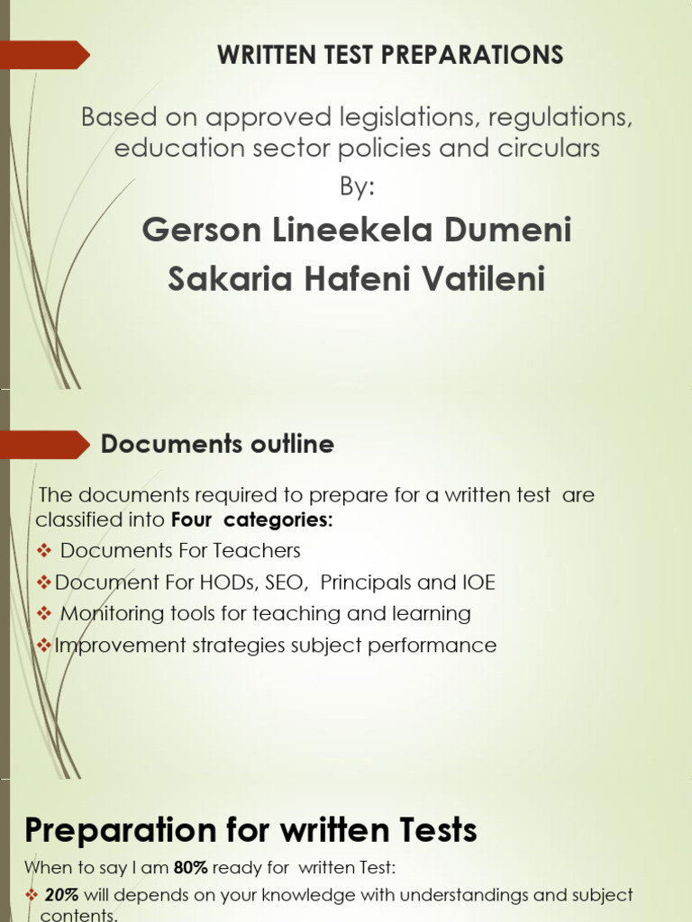 Revised Interview Test Preparations 2023-1 | PDF | Teachers | Strategic ...