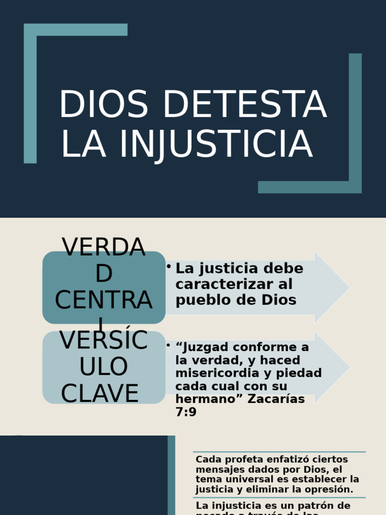 Dios y la Lucha Contra la Injusticia | PDF | Pecado | Creencia ...