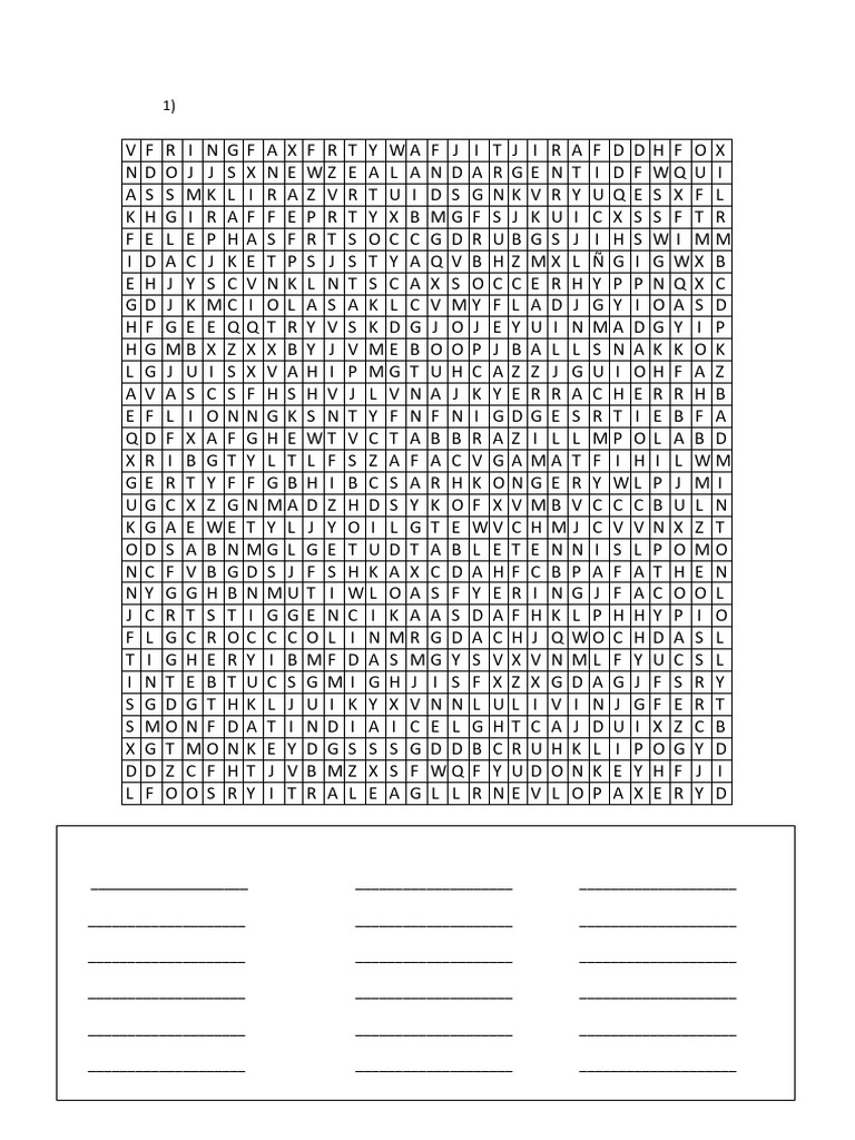 Word Search and Question Building Activities | PDF