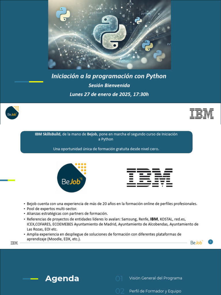Bienvenida+Iniciación+Python+2025 | PDF | Informática | Ingeniería de ...