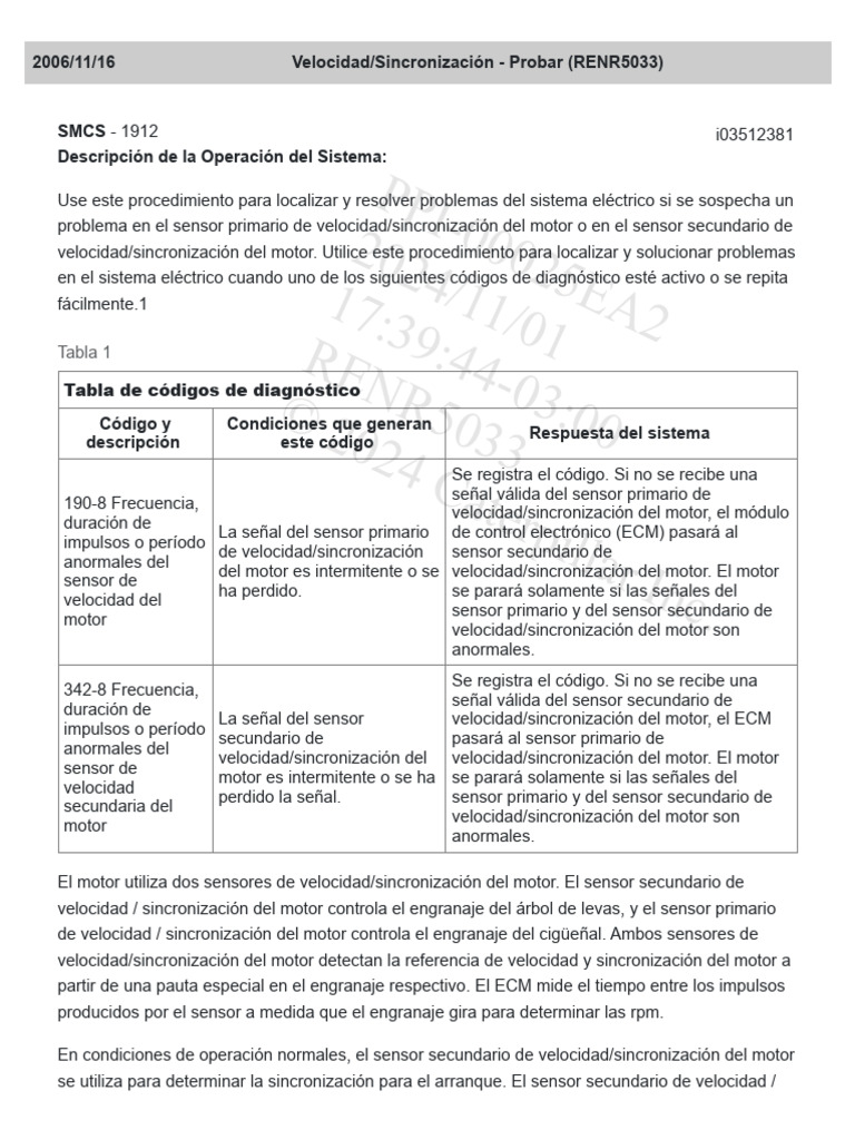 Diagnóstico de Sensores de Motor Caterpillar | PDF | Conector eléctrico ...