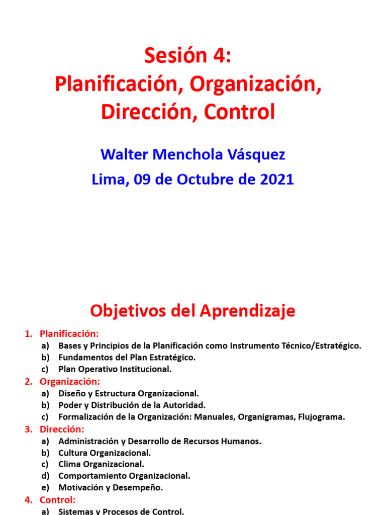 Planificación y Control Organizacional | PDF | Planificación | Análisis