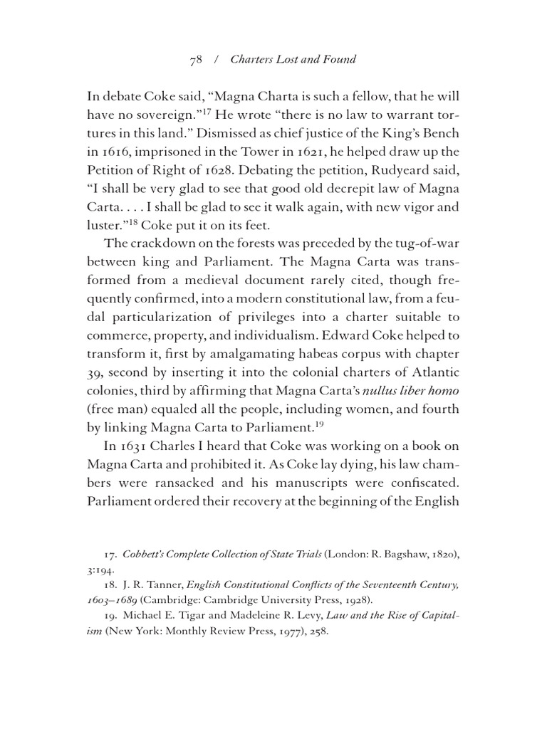 Edward Coke and the Magna Carta's Legacy | PDF | Magna Carta | Justice
