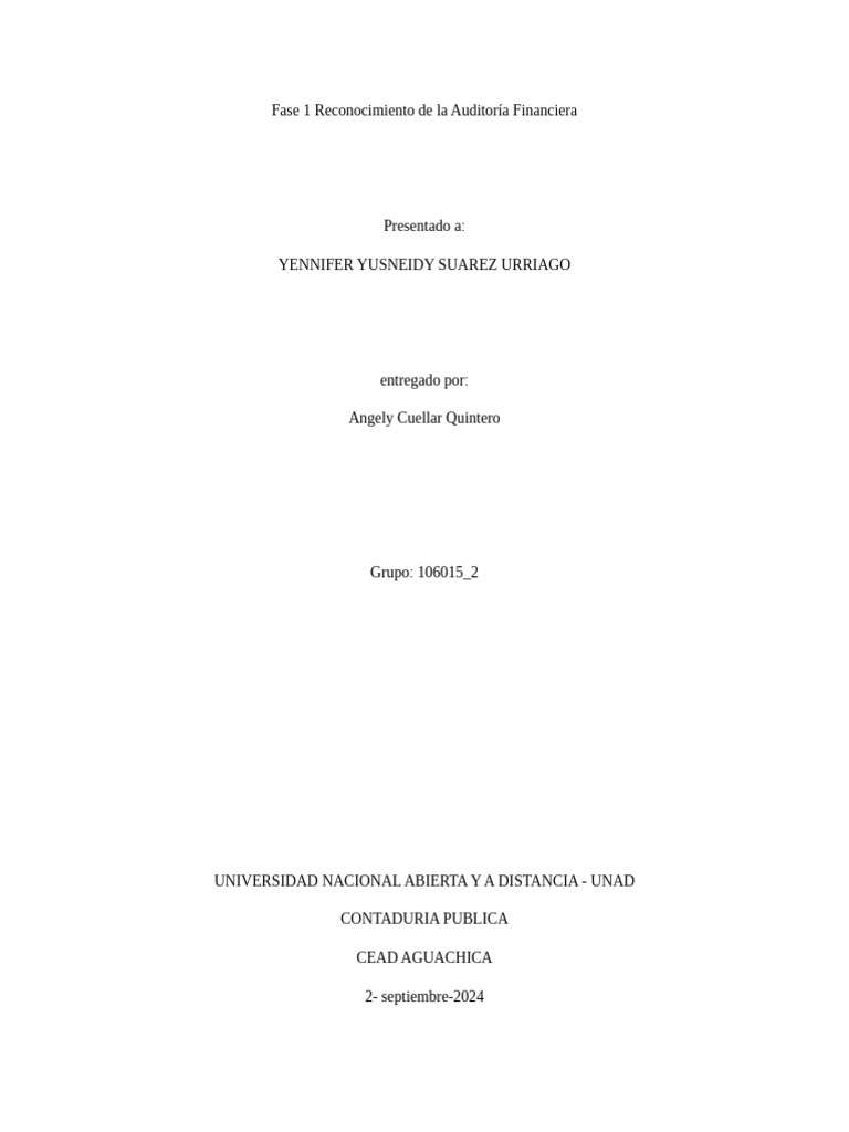 Importancia de la Auditoría Financiera | PDF | Auditoría | Contador