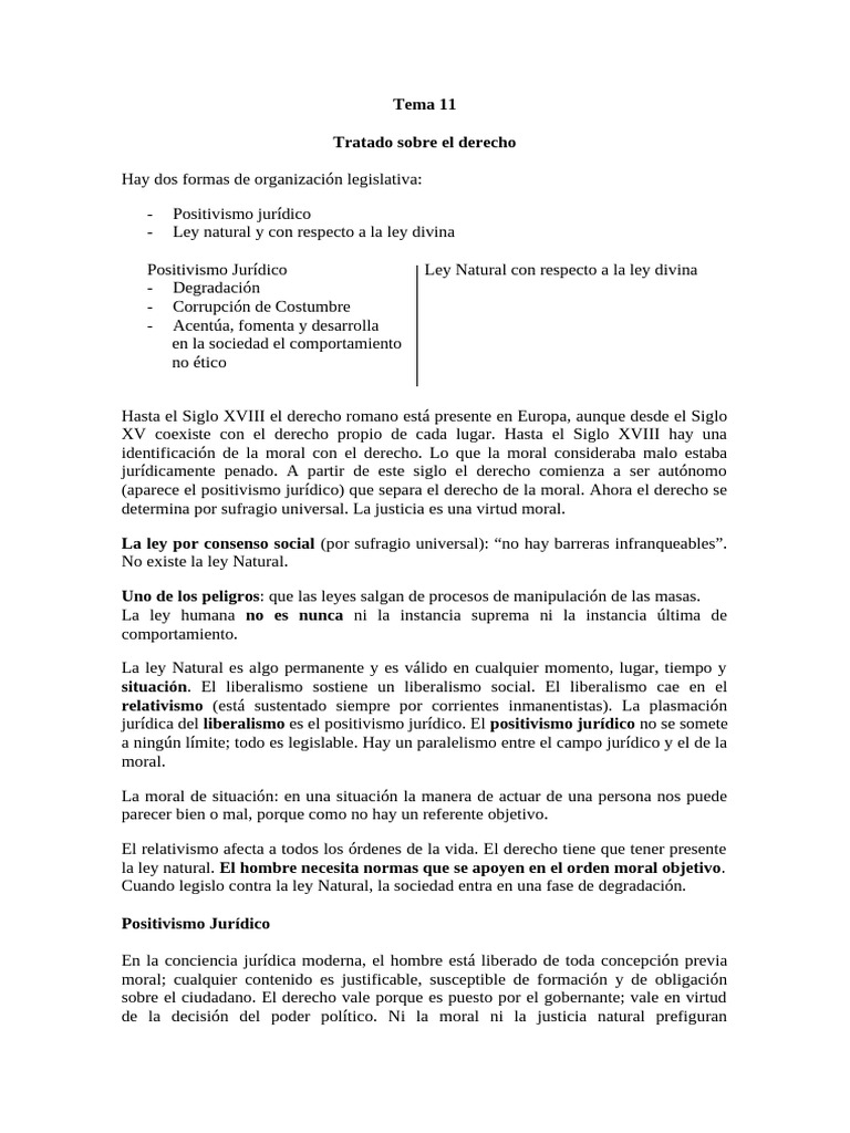 Positivismo Jurídico y Moralidad Natural | PDF | Moralidad | La Ley natural