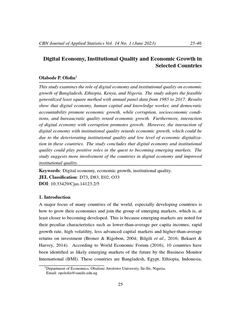 Digital Economy's Impact on Growth in Africa | PDF | Economic Growth ...