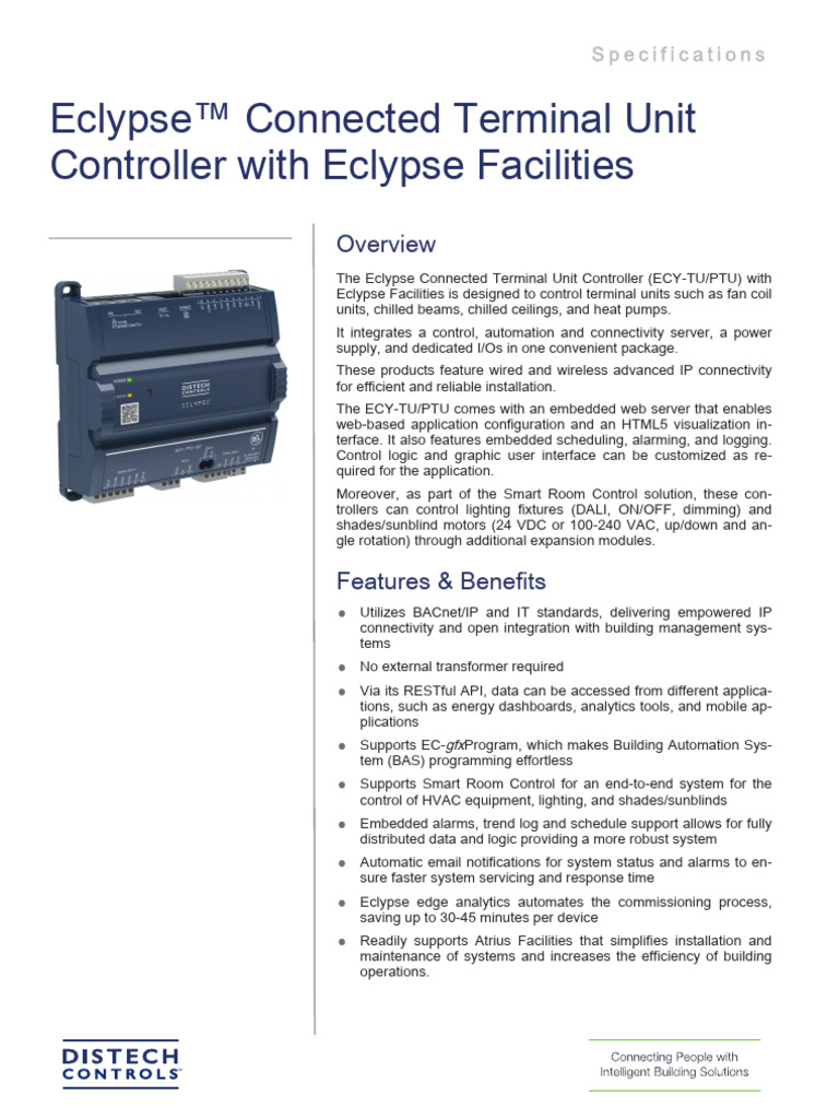 Eclypse Connected Terminal Unit Controller | PDF | Computer Network ...
