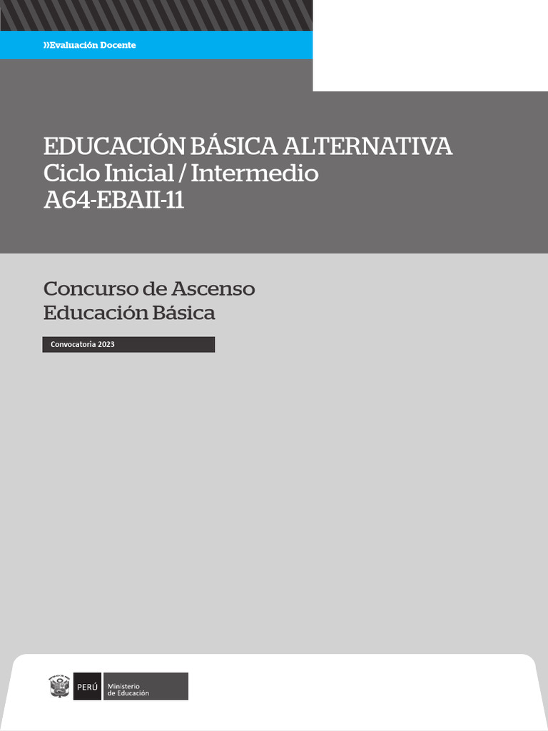 Cuadernillo Examen Ascenso 2023 | PDF | Salón de clases | Plan de estudios