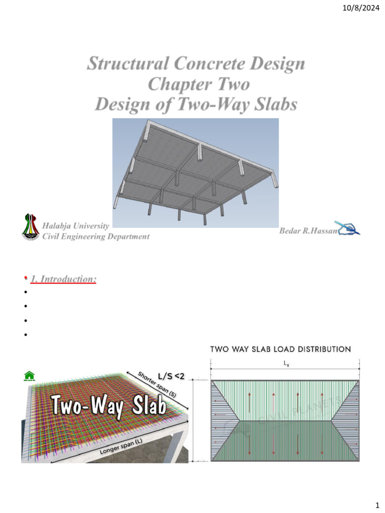Two-Way Slab Design in Concrete | PDF | Beam (Structure) | Bending