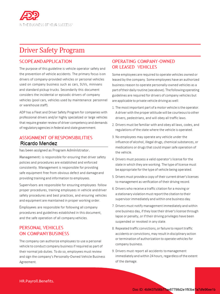 Driver Safety Program | PDF | Traffic Collision | Traffic