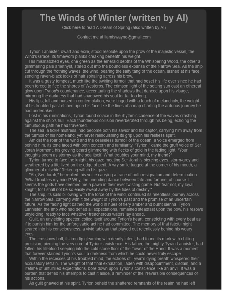 Tyrion's Turmoil on the Narrow Sea | PDF | World Of A Song Of Ice And Fire