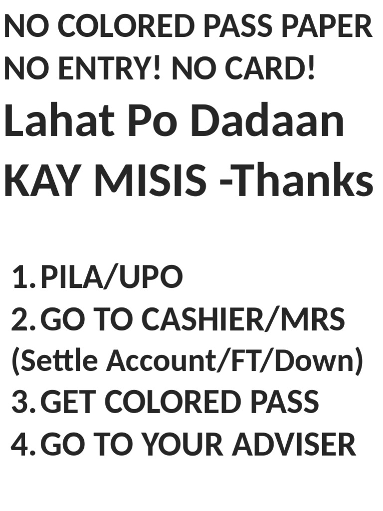 No Colored Pass Paper | PDF