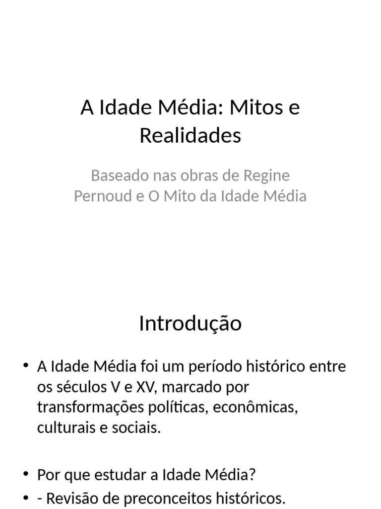 Idade Media Slide | PDF