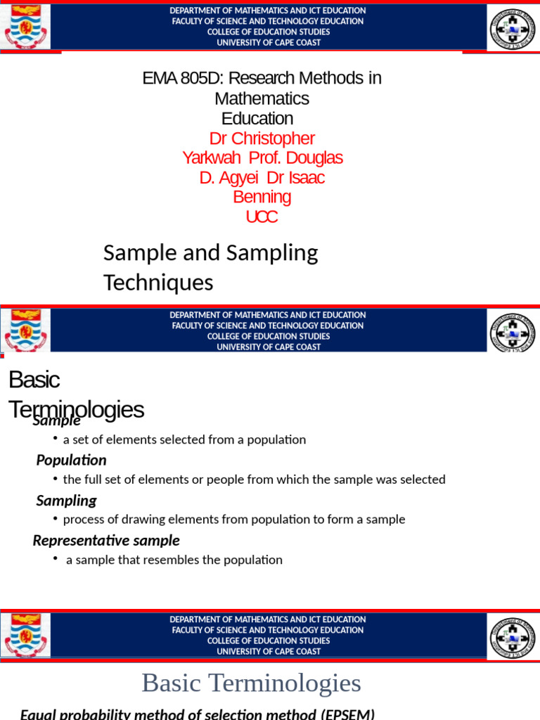 Sampling Techniques in Mathematics Education | PDF | Sampling ...