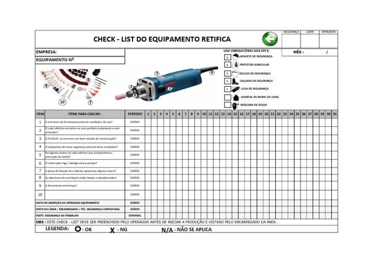 Check-list de Segurança para Retífica | PDF
