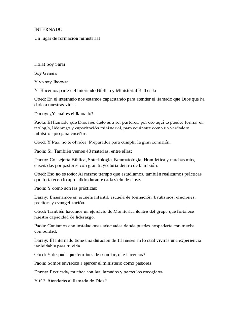 INTERNADO | PDF