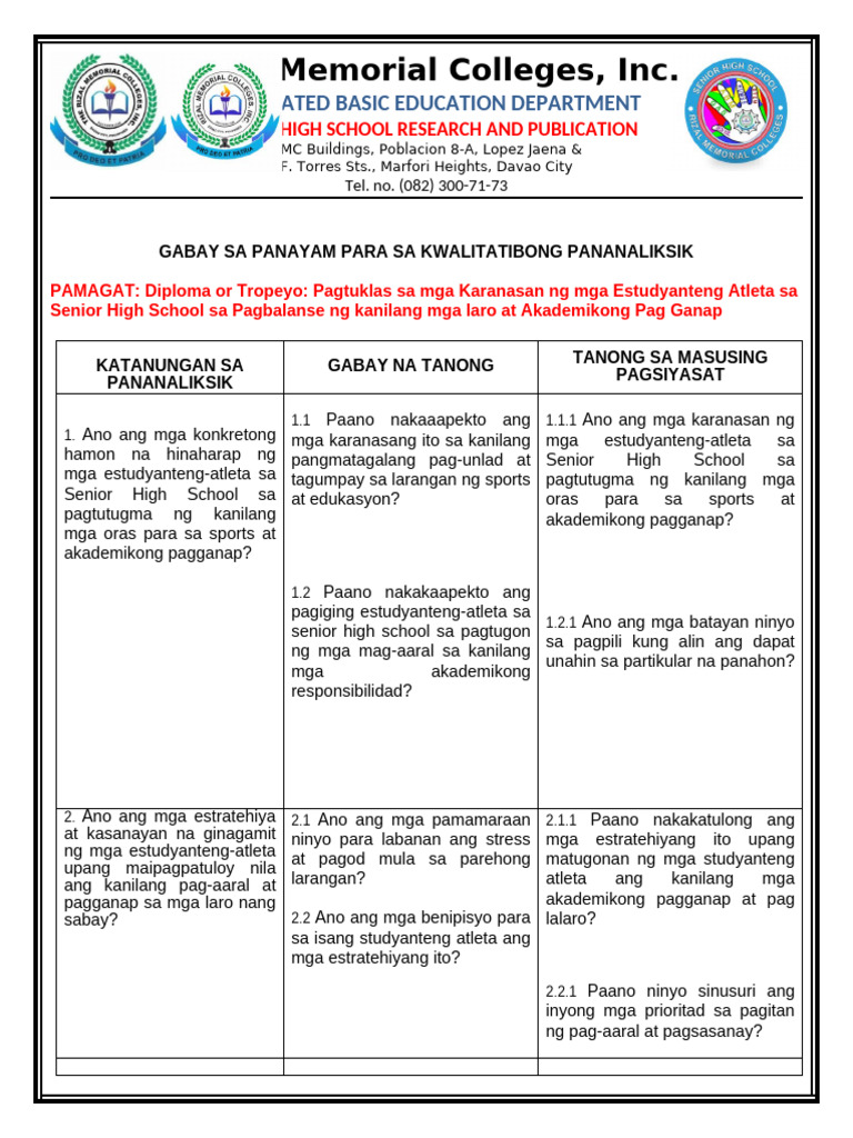 Interview Guide GR1 1 | PDF