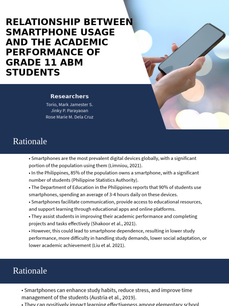 Smartphone Use and Grade 11 Performance | PDF