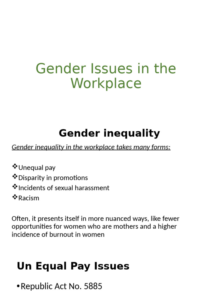 Gender Inequality in the Workplace | PDF | Gender Role | Gender