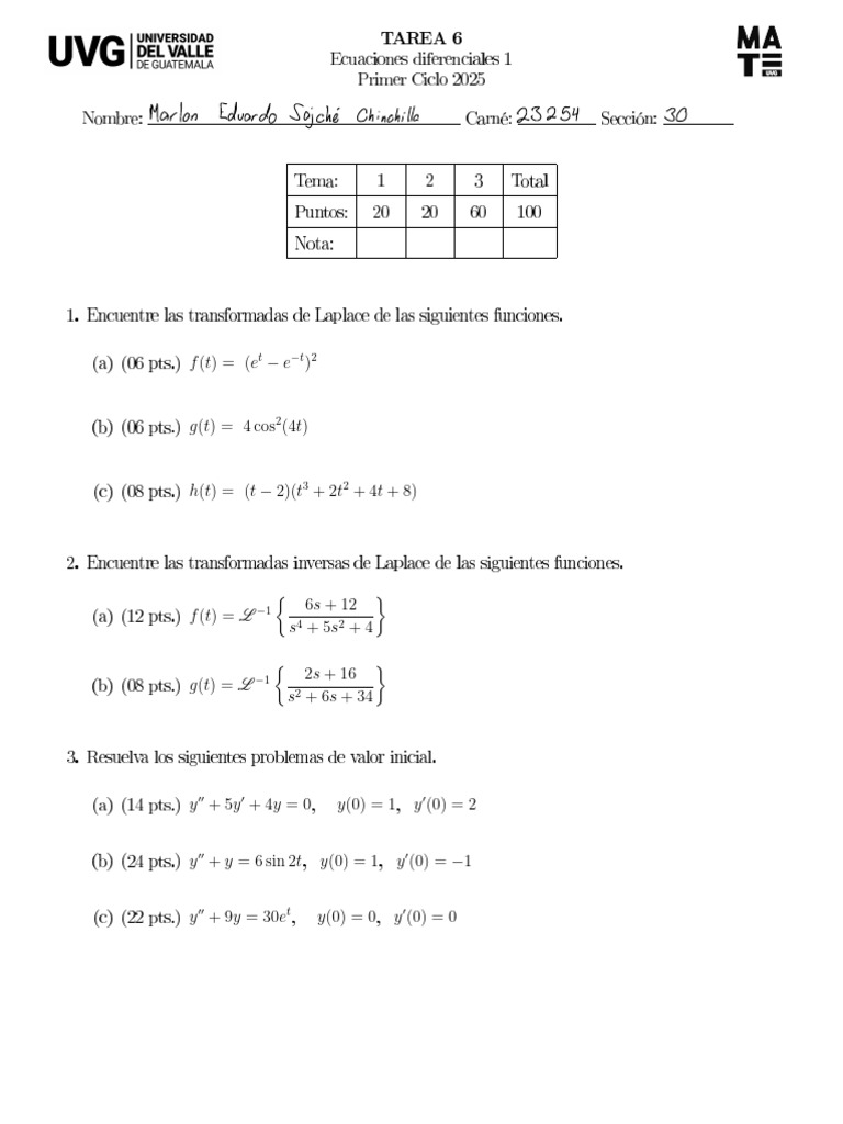 Tarea 06 2025 | PDF