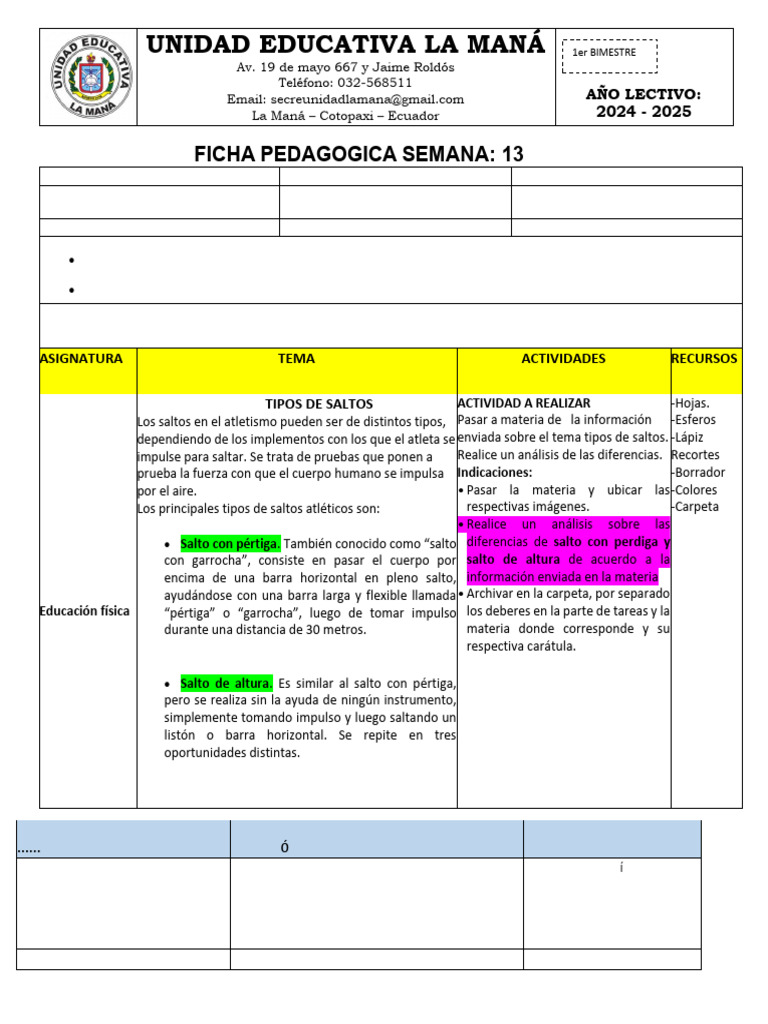 FICHA 13 PEDAG 3ero Educ 23 Al 27 Diciembre | PDF | Cognición | Aprendizaje
