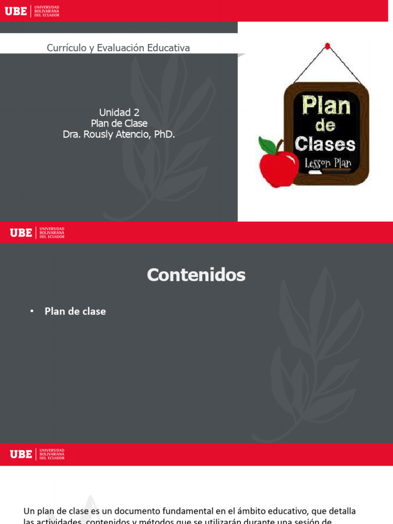 Plan de Clase: Elementos y Características | PDF | Plan de estudios ...