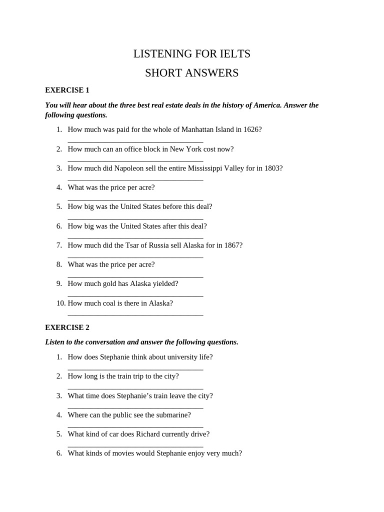 Listening Part 1 Pdf Language Acquisition Cheque