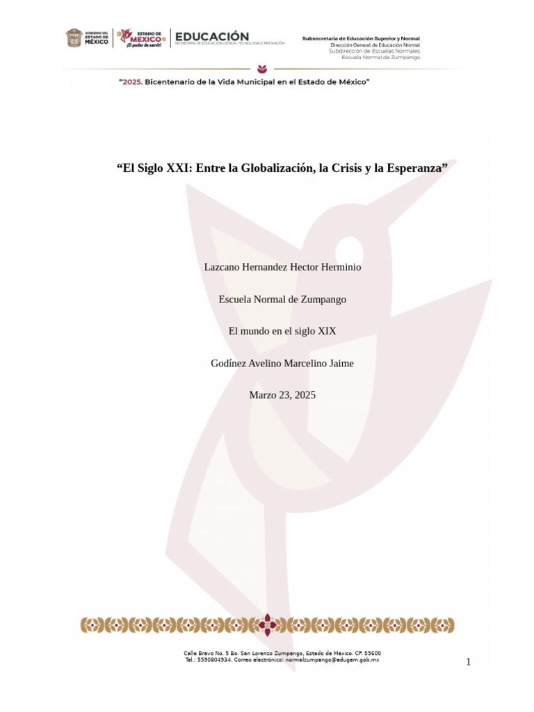 La Complejidad Del Siglo XXI - LHHH | PDF | Neoliberalismo | Migración ...