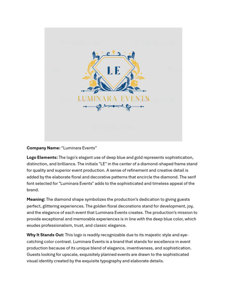 Events Production Logo Design and Its Meaning | PDF