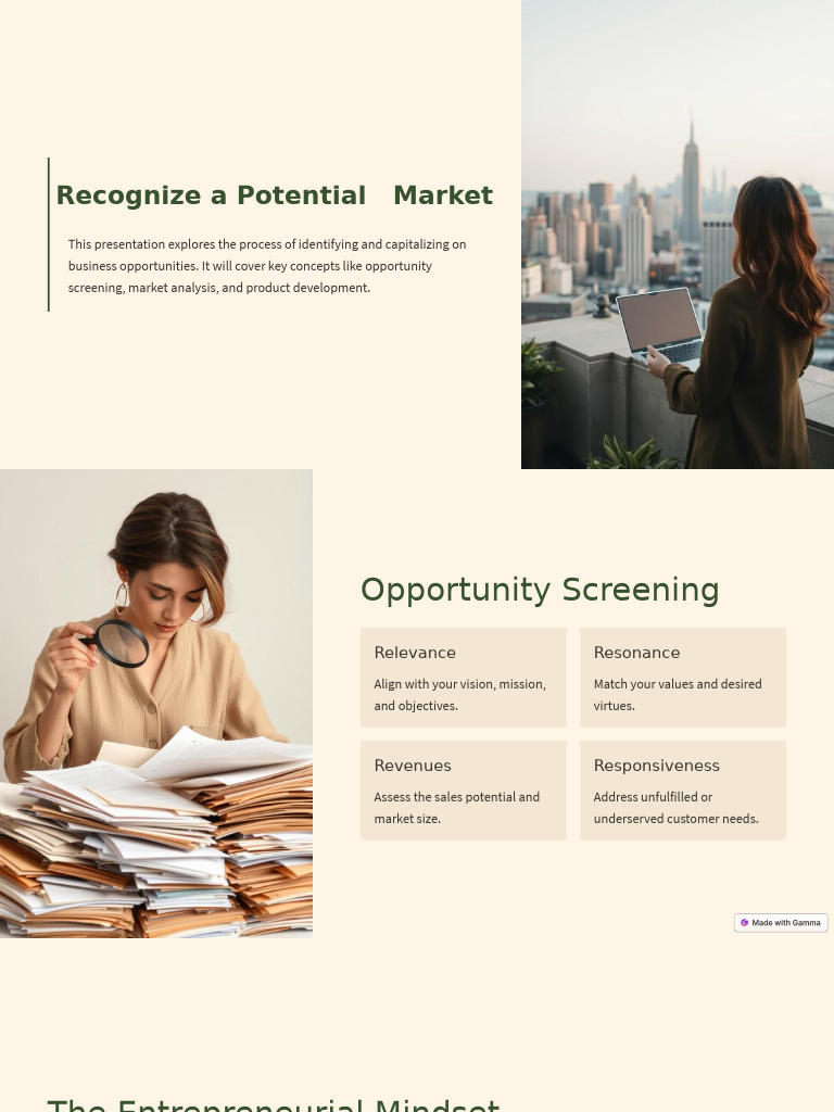 Identifying Potential Market Opportunities | PDF | Entrepreneurship ...