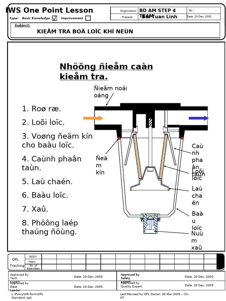 IWS One Point Lesson: Organization Guide | PDF