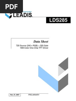 Ic Spec Lds285 Thin Film Transistor Liquid Crystal Display Rgb Color Model