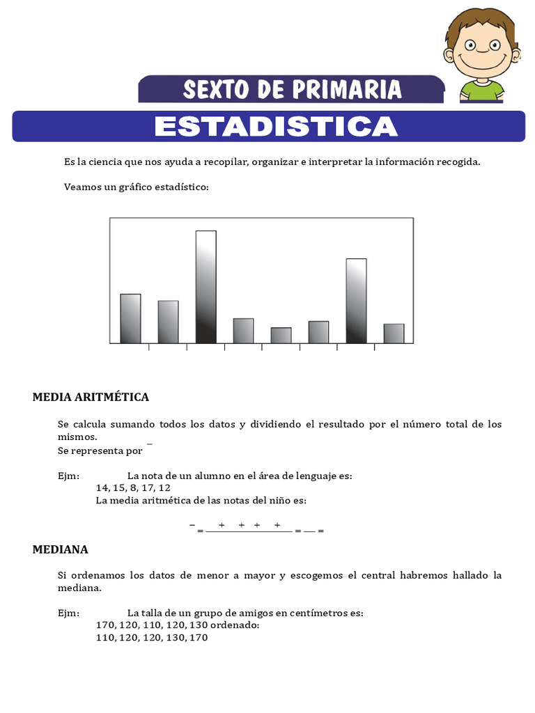 Ejercicios de Media Aritmética para Primaria | PDF | Mediana ...