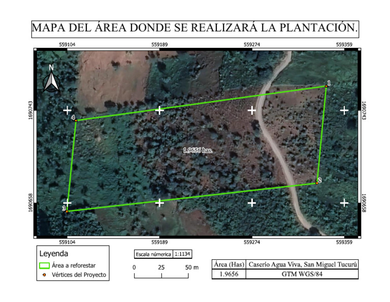 Mapa Del Área Donde Se Realizará La Plantación. | PDF
