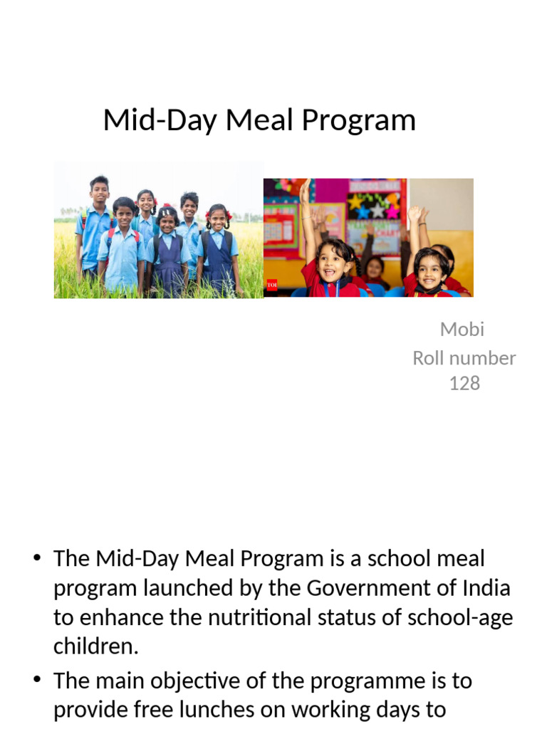 Mid Day Meal Programme | PDF