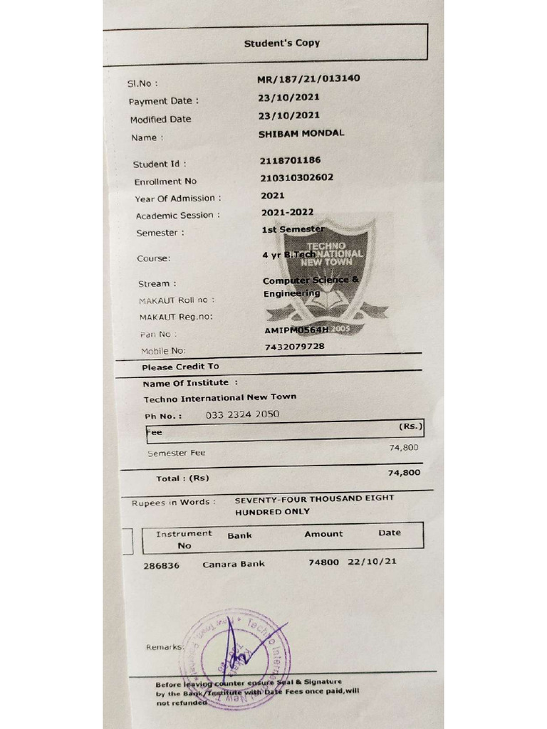 Admission Proof | PDF
