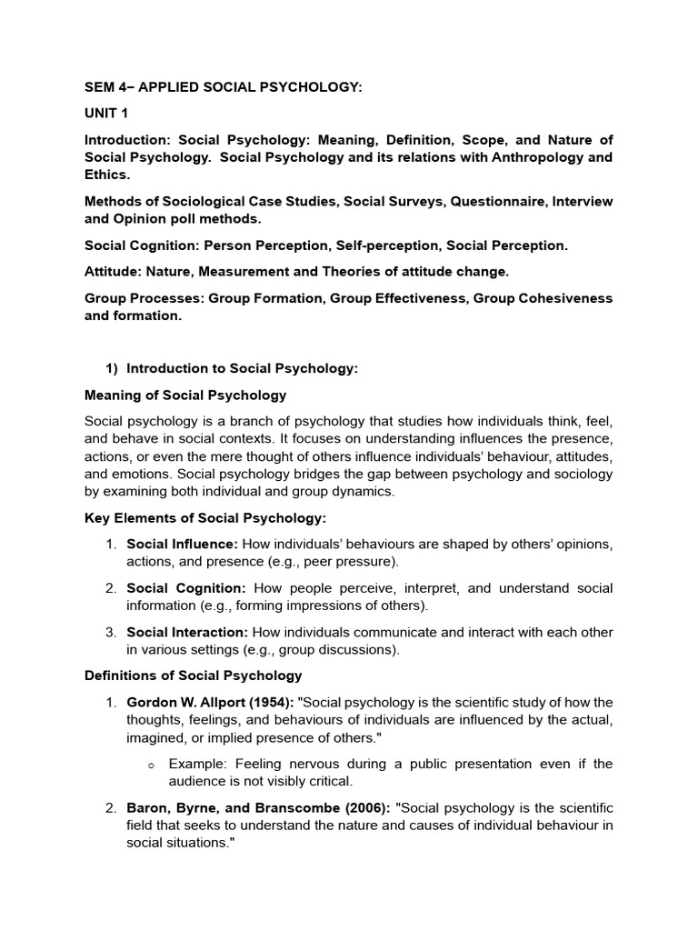 Applied Social Psychology | PDF | Attitude (Psychology) | Conformity