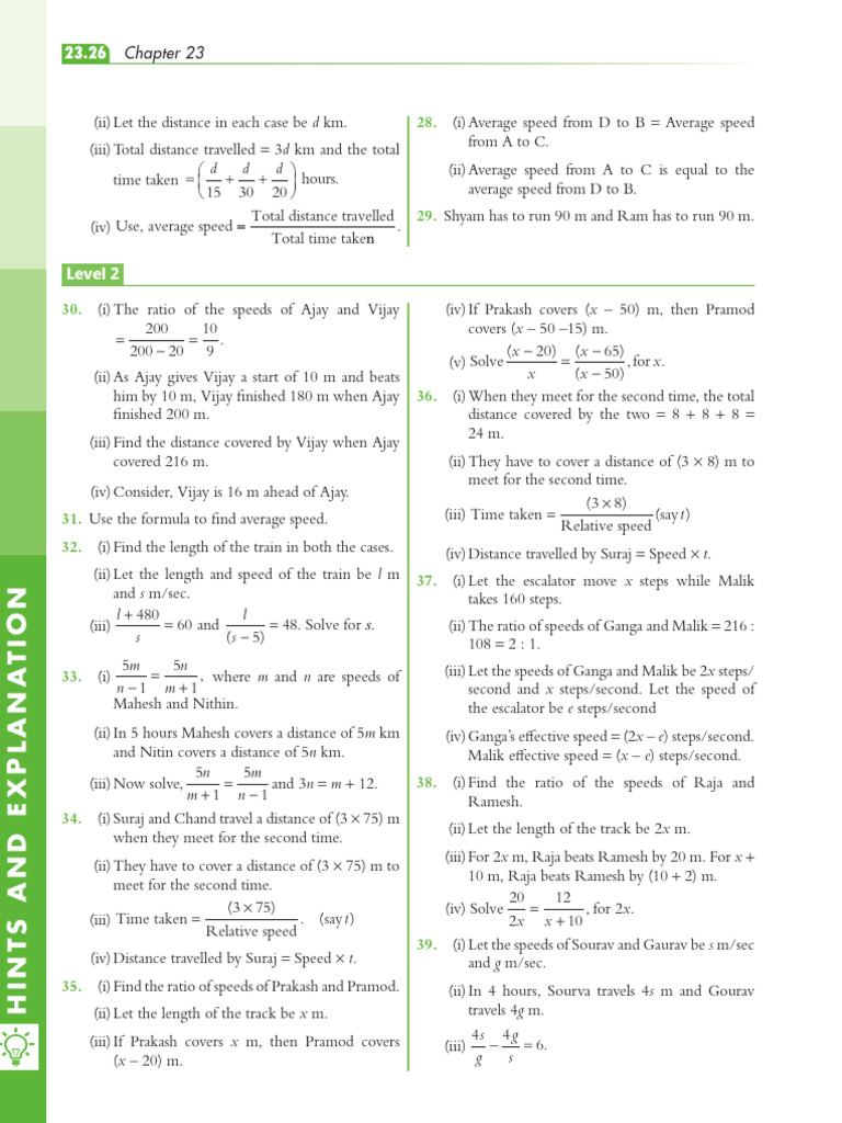 Speed and Distance Problems Explained | PDF | Speed | Mechanics